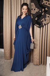 Draped Georgette Kaftan with Slits